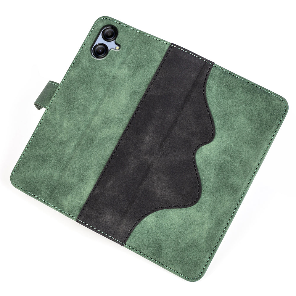 Mobile Phone Cover for Samsung Galaxy A04e 4G F04 4G M04 4G PU Leather Magnetic Clasp Bi-color Design Stand Wallet Cell Phone Case Mobile Phone Cover for Samsung Galaxy A04e 4G F04 4G M04 4G PU Leather Magnetic Clasp Bi-color Design Stand Wallet Cell Phone Case
